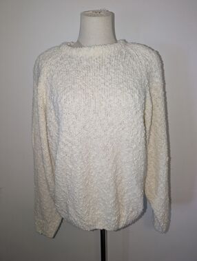 Vintage Cozy Cream Knit Women's Sweater